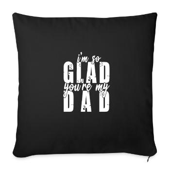 Father to father - Sofa pillowcase 17,3'' x 17,3'' (45 x 45 cm) - black - Front