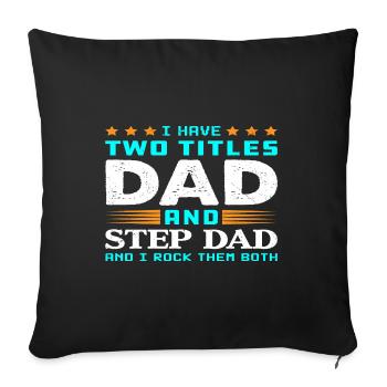 Stiefvater Papa - Sofakissenbezug 45 x 45 cm - Schwarz - Vorne