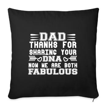Drôle de forme de cadeau de fête des pères pour le fils et la fille - Housse de coussin décorative 45 x 45 cm - noir - Devant