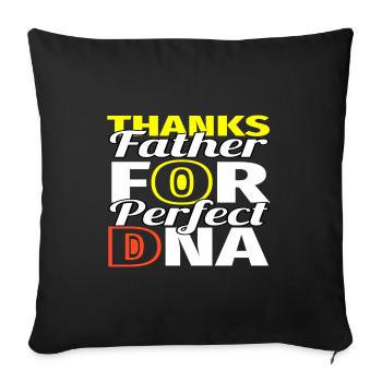 Drôle de forme de cadeau de fête des pères pour le fils et la fille - Housse de coussin décorative 45 x 45 cm - noir - Devant