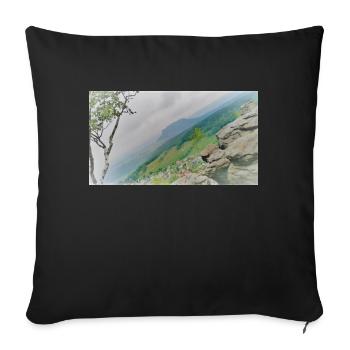 Mountains, nature, air - Sofa pillowcase 17,3'' x 17,3'' (45 x 45 cm) - black - Front