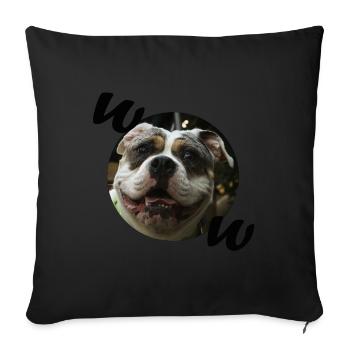 Bulldog - Sofa pillowcase 17,3'' x 17,3'' (45 x 45 cm) - black - Front