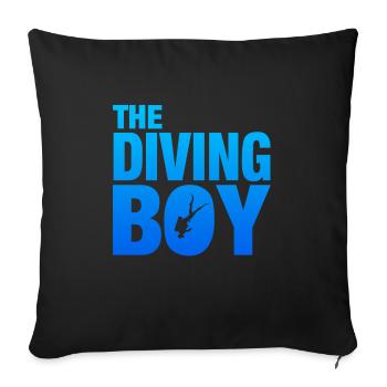 Diving, Tauchen - Sofakissenbezug 45 x 45 cm - Schwarz - Vorne