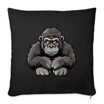 Niedlicher Affe für Kinder für Kinder - Sofakissenbezug 45 x 45 cm - Schwarz - Vorne