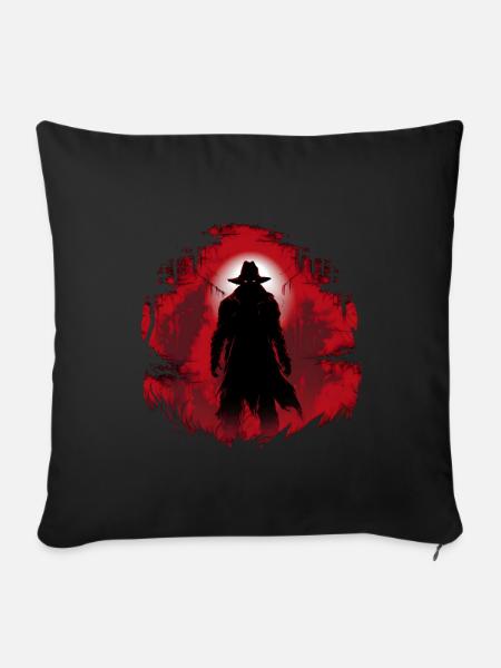 Halloween, unheimlicher Mann - Sofakissenbezug 45 x 45 cm - Schwarz