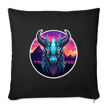 Chinesischer Drache, Dragon - Sofakissenbezug 45 x 45 cm - Schwarz - Vorne