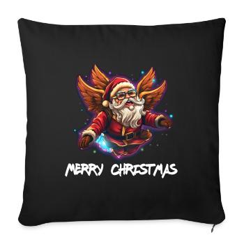 Weihnachtsmann, Ugly Christmas - Sofakissenbezug 45 x 45 cm - Schwarz - Vorne