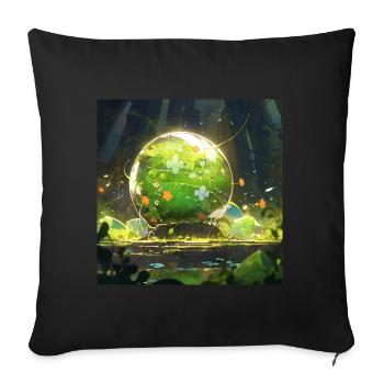 Au coeur de la jungle - Housse de coussin décorative 45 x 45 cm - noir - Devant