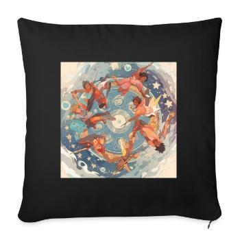 Jungs im Ozean - Sofakissenbezug 45 x 45 cm - Schwarz - Vorne