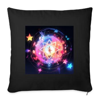 The Colorful Star Constellation - Housse de coussin décorative 45 x 45 cm - noir - Devant