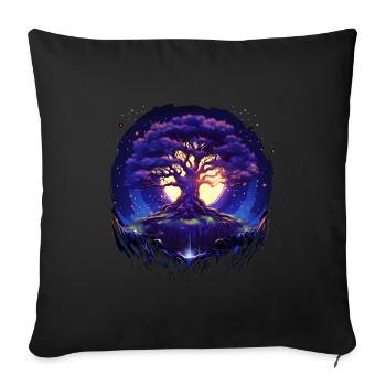 Baum Des Lebens - Sofakissenbezug 45 x 45 cm - Schwarz - Vorne