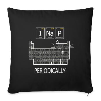I Nap Periodically, Periodensystem der Elemente - Sofakissenbezug 45 x 45 cm - Schwarz - Vorne