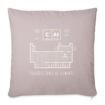 Chemie Katze Periodensystem der Elemente - Sofakissenbezug 45 x 45 cm - helles Taupe - Vorne