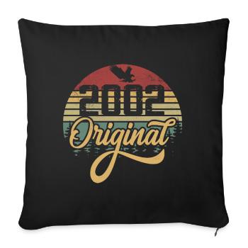Original 2002 Vintage - Birthday Gift 2002 - Sofa pillowcase 17,3'' x 17,3'' (45 x 45 cm) - black - Front