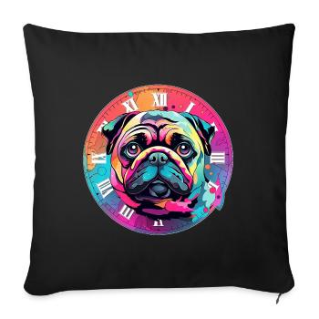 My beloved dog - Sofa pillowcase 17,3'' x 17,3'' (45 x 45 cm) - black - Front