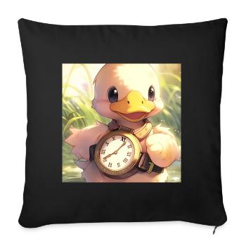 My Beautiful Duck - Sofa pillowcase 17,3'' x 17,3'' (45 x 45 cm) - black - Front