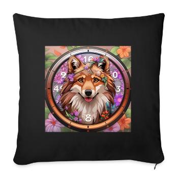 Vive le printemps - Housse de coussin décorative 45 x 45 cm - noir - Devant