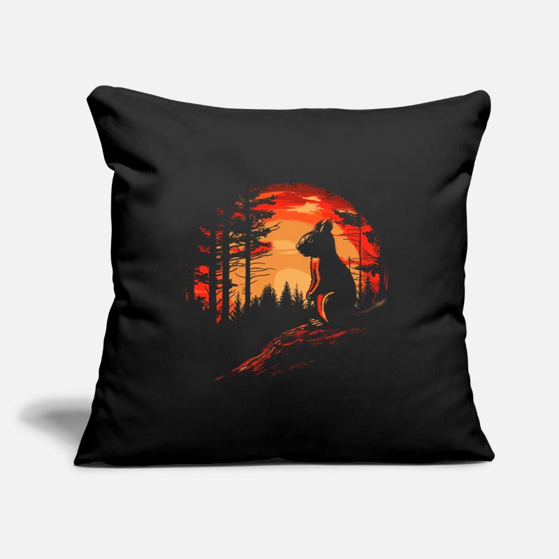 Squirrel Forest Tree Squirrel Squirrel Sofa pillowcase 17,3'' x 17,3'' (45 x 45 cm)