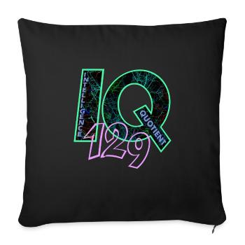 QI 129 - Housse de coussin décorative 45 x 45 cm - noir - Devant