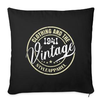 Vintage 1941 Birthday Gift 1941 Retro 1941 - Sofa pillowcase 17,3'' x 17,3'' (45 x 45 cm) - black - Front