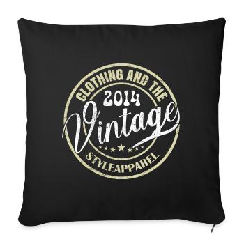 Vintage 2014 Retro 2014 Birthday Gift 2014 - Sofa pillowcase 17,3'' x 17,3'' (45 x 45 cm) - black - Front