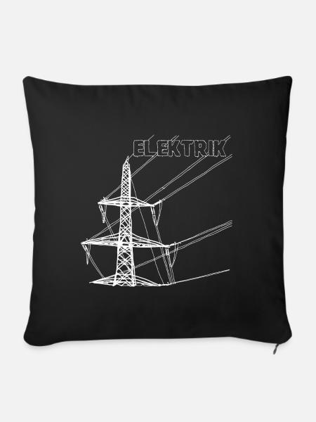 Elektrik - Pylon - Sofa pillowcase 17,3'' x 17,3'' (45 x 45 cm) - black