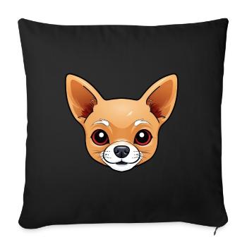 Cartoon Comic Cute Mascot Dog - Sofa pillowcase 17,3'' x 17,3'' (45 x 45 cm) - black - Front