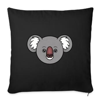 Cartoon Comic Süßer Mascot Koala - Sofakissenbezug 45 x 45 cm - Schwarz - Vorne