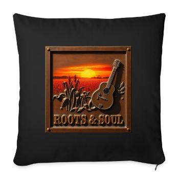 Roots and Soul - Sofa pillowcase 17,3'' x 17,3'' (45 x 45 cm) - black - Front