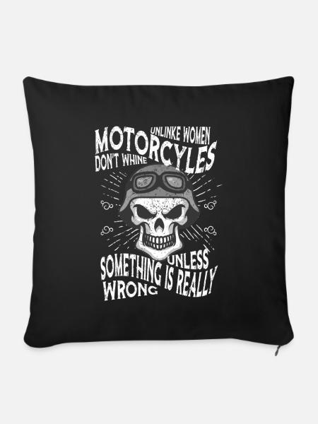 Biker motorcycle motorcycle gift - Sofa pillowcase 17,3'' x 17,3'' (45 x 45 cm) - black
