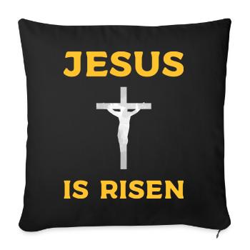 Jésus-Christ Croix Bible Bible Christianisme - Housse de coussin décorative 45 x 45 cm - noir - Devant