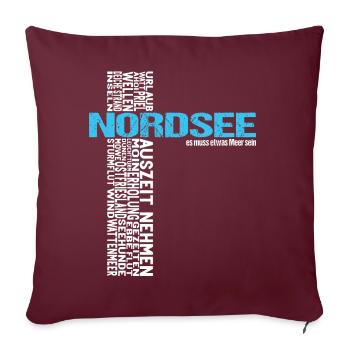 North Sea Holiday North Holiday Ready Gift Idea - Sofa pillowcase 17,3'' x 17,3'' (45 x 45 cm) - burgundy - Front