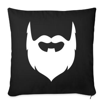 Symbole de barbe - Housse de coussin décorative 45 x 45 cm - noir - Devant