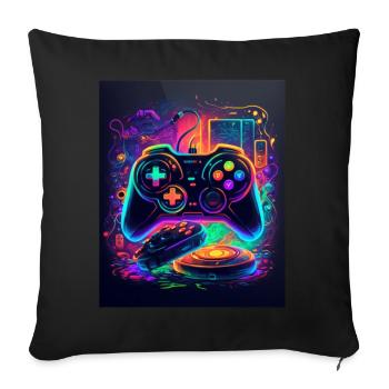 C’est l’heure du jeu : pas de temps pour les perdants - Housse de coussin décorative 45 x 45 cm - noir - Devant