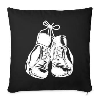 Gants de boxe Symbole Sports de boxe - Housse de coussin décorative 45 x 45 cm - noir - Devant