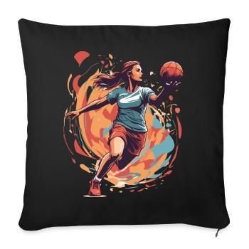 Handball player Streetwear & Iconic Style - Sofa pillowcase 17,3'' x 17,3'' (45 x 45 cm) - black - Front