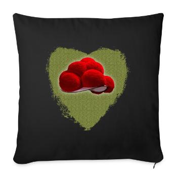 My heart beats for the Black Forest - Sofa pillowcase 17,3'' x 17,3'' (45 x 45 cm) - black - Front