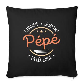 Der Mann der Mythos die Legende pepe Geschenk - Sofakissenbezug 45 x 45 cm - Schwarz - Vorne