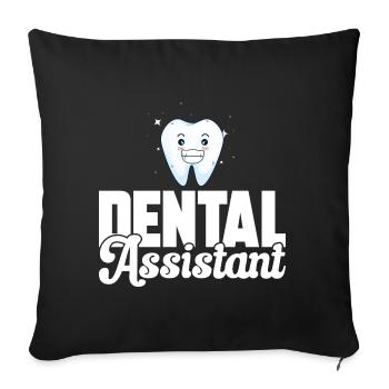 Dental assistant Dental assistant - Sofa pillowcase 17,3'' x 17,3'' (45 x 45 cm) - black - Front