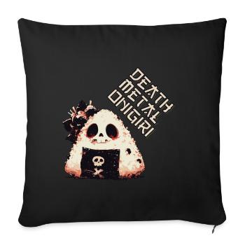 Onigiri Death Metal - Housse de coussin décorative 45 x 45 cm - noir - Devant