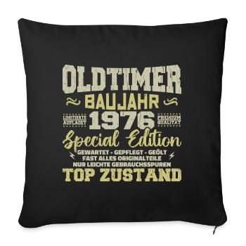 Jahrgang 1976 geboren Retro Geburtstag Vintage - Sofakissenbezug 45 x 45 cm - Schwarz - Vorne