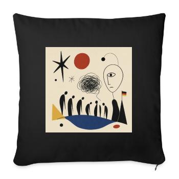 Fragile Republic - Sofa pillowcase 17,3'' x 17,3'' (45 x 45 cm) - black - Front