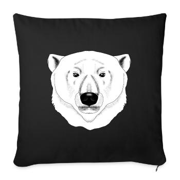 Polar Bear - Housse de coussin décorative 45 x 45 cm - noir - Devant