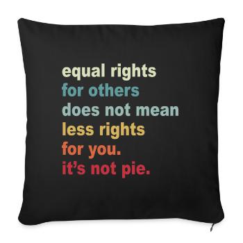 Equal Rights Graphic - Sofa pillowcase 17,3'' x 17,3'' (45 x 45 cm) - black - Front