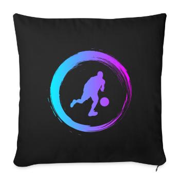 Sporty Hobby Leidenschaft Basketball - Sofakissenbezug 45 x 45 cm - Schwarz - Vorne