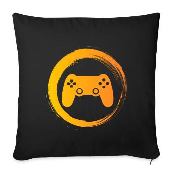 Sporty Hobby Leidenschaft Gaming - Sofakissenbezug 45 x 45 cm - Schwarz - Vorne