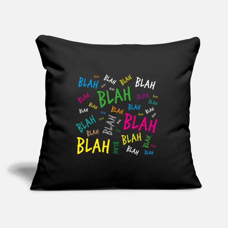 Bla bla bla Housse de coussin décorative 45 x 45 cm