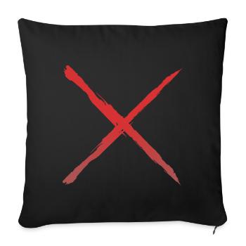 Croix - Housse de coussin décorative 45 x 45 cm - noir - Devant