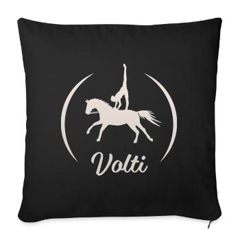 Volti Pferdesport Voltigieren by TinaShirts - Sofakissenbezug 45 x 45 cm - Schwarz - Vorne
