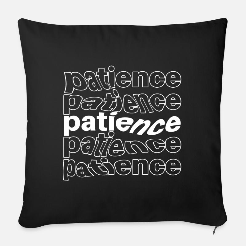 Patience - Sofa pillowcase 17,3'' x 17,3'' (45 x 45 cm) - black